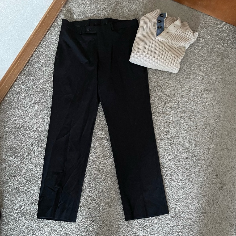 CALVIN KLIEN: INFINITE STRETCH SOLID SLIM-FIT PANT